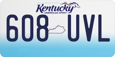 KY license plate 608UVL