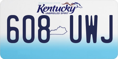 KY license plate 608UWJ