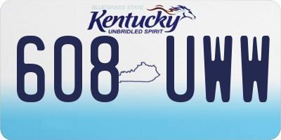 KY license plate 608UWW