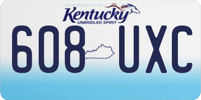 KY license plate 608UXC