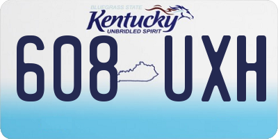KY license plate 608UXH