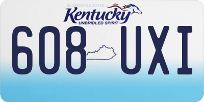 KY license plate 608UXI