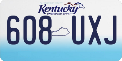 KY license plate 608UXJ