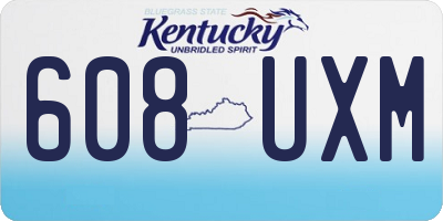 KY license plate 608UXM