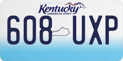 KY license plate 608UXP