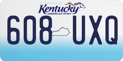 KY license plate 608UXQ