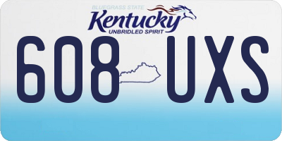 KY license plate 608UXS