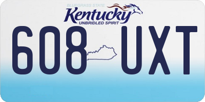 KY license plate 608UXT