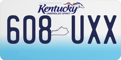 KY license plate 608UXX
