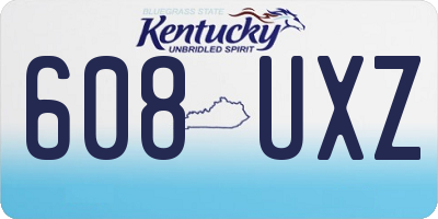 KY license plate 608UXZ