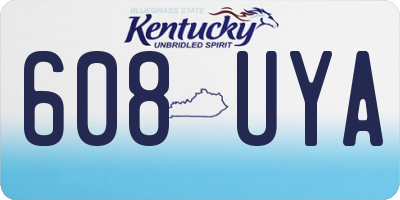 KY license plate 608UYA