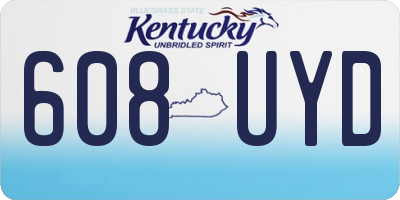 KY license plate 608UYD
