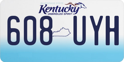 KY license plate 608UYH