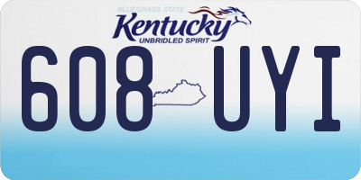 KY license plate 608UYI