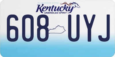 KY license plate 608UYJ