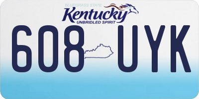 KY license plate 608UYK