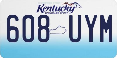 KY license plate 608UYM
