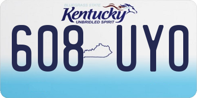 KY license plate 608UYO