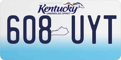 KY license plate 608UYT