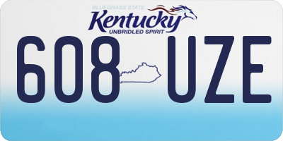 KY license plate 608UZE