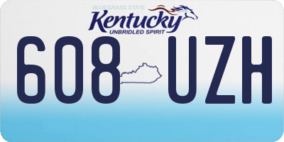 KY license plate 608UZH