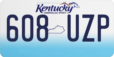 KY license plate 608UZP
