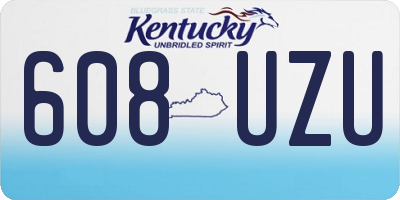 KY license plate 608UZU