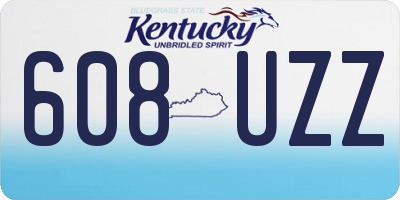 KY license plate 608UZZ
