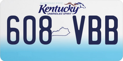 KY license plate 608VBB