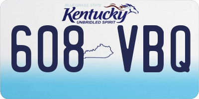 KY license plate 608VBQ