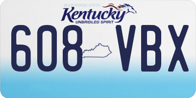 KY license plate 608VBX