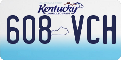 KY license plate 608VCH