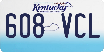 KY license plate 608VCL