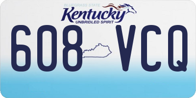 KY license plate 608VCQ