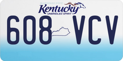 KY license plate 608VCV