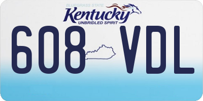 KY license plate 608VDL