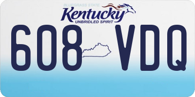 KY license plate 608VDQ