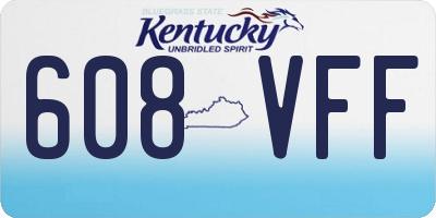 KY license plate 608VFF