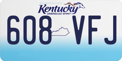 KY license plate 608VFJ