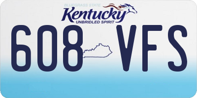 KY license plate 608VFS