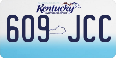 KY license plate 609JCC