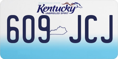 KY license plate 609JCJ