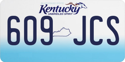 KY license plate 609JCS