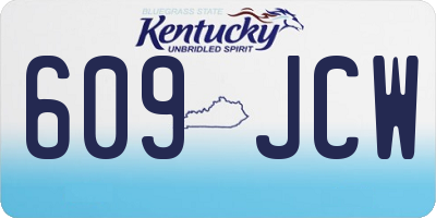 KY license plate 609JCW