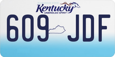 KY license plate 609JDF