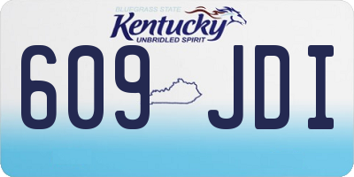 KY license plate 609JDI