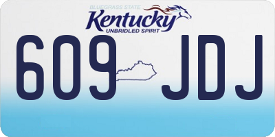 KY license plate 609JDJ