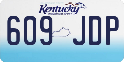 KY license plate 609JDP