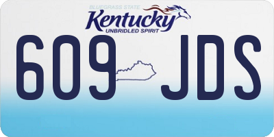 KY license plate 609JDS