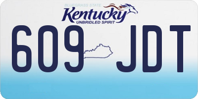KY license plate 609JDT